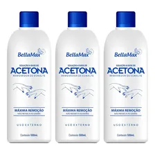Kit 3 Removedor De Esmalte Unhas Acetona 500ml Foto  mini 1