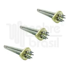 Kit 3 Resistencia Sauna Sodramar Flange Oval 12kw Original 220v/380v Foto  mini 1
