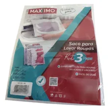Kit 3 Saco Lavar Roupa Delicada Intima Com Zíper Na Maquina Foto mini  3