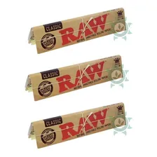 Kit 3 Seda Raw Papel De Fumar King Size 110x44mm Grow Led Foto mini  2