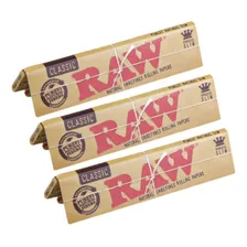 Kit 3 Seda Raw Papel De Fumar King Size 110x44mm Grow Led Foto  mini 1