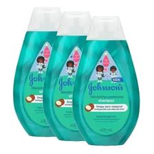 Kit 3 Shampoos Johnson's Baby Blackinho Poderoso 400ml Cada Foto mini 1