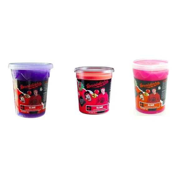 Kit 3 Slime Enaldinho Com Bolinha Colecionável Foto 1