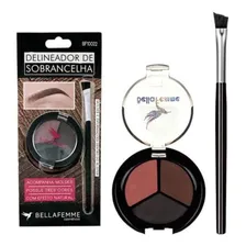 Kit 3 Sombras Delineador De Sobrancelhas Bella Femme Foto mini 1