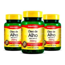 Kit 3 Suplemento Alimentar Óleo De Alho 250mg 60 C Maxinutri Foto mini 1