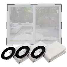 Kit 3 Tela Mosquiteiro Janela Magnético Contra Mosquitos Tag Cortina Proteção Contra Insetos Moscas Pernilongos Cor Branco ATFAST Foto mini 1