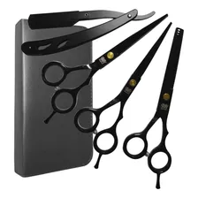 Kit 3 Tesouras Cabelo Profissionais Fio Laser Capa Corte Foto mini 1