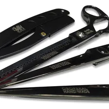 Kit 3 Tesouras Cabelo Profissionais Fio Laser Capa Corte Foto mini 2