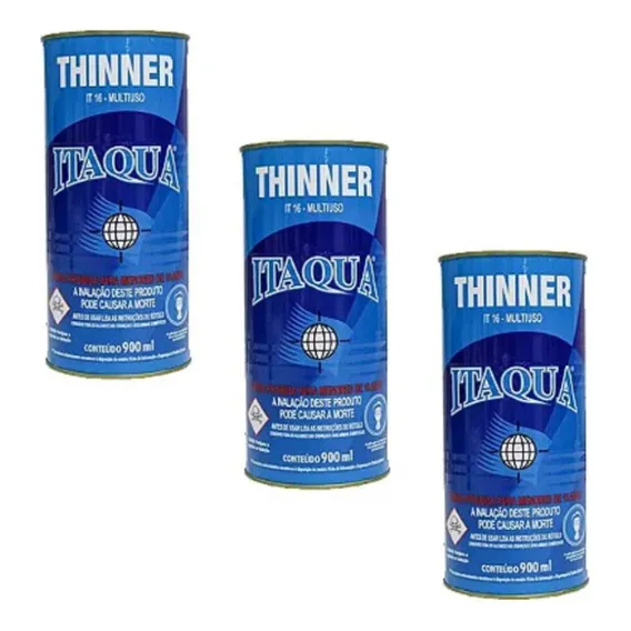 Kit 3 Thinner Automotivo It 16 Diluição Limpeza 900ml Itaqua Foto 1