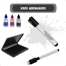 Kit 3 Tinta Almofada Carimbo Radex 40ml Preto Vermelho Azul! Cor 3 Cores Foto mini  3