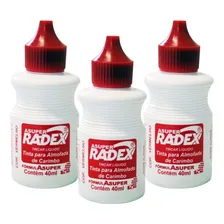 Kit 3 Tinta Vermelha Almofada Carimbo Alto Rendimento 40ml Foto mini 1
