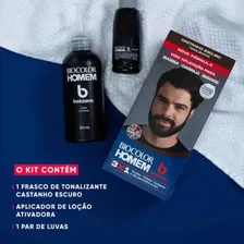 Kit 3 Tonalizante Biocolor Homem Castanho Escuro - Bozzano Foto mini 4