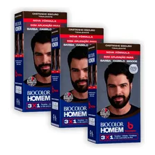 Kit 3 Tonalizante Biocolor Homem Castanho Escuro - Bozzano Foto mini 3