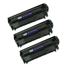 Kit 3 Toner Compativel Q2612a 2612a 12 M1319 1319 M1319f Tinta Preto Foto mini 1
