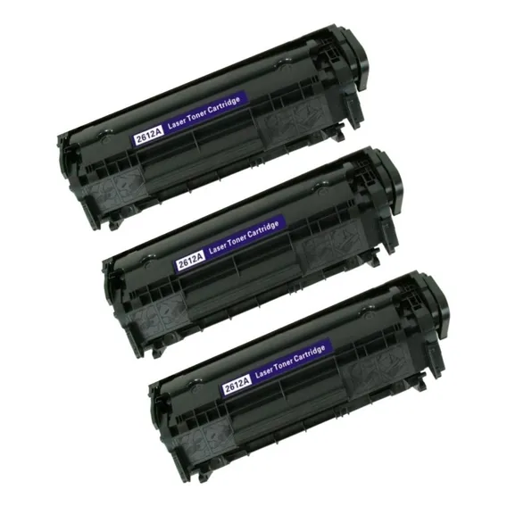 Kit 3 Toner Compativel Q2612a 2612a 12 M1319 1319 M1319f Tinta Preto Foto 1