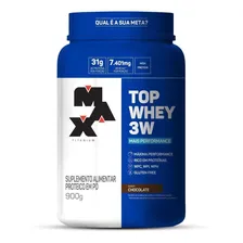 Kit 3 - Top Whey 3w - 900g Chocolate - Max Titanium Foto mini  2