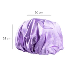 Kit 3 Touca Cetim Dupla Face Ajustável Anti Frizz Cabelos Foto mini  2