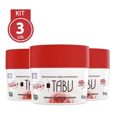 Kit 3 Unidades Desodorante Creme Tabu Tradicional 55g Foto mini 1