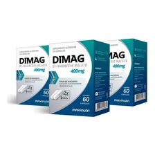 Kit 3 Unidades Dimag Dimalato De Magnesio 60 Caps Maxinutri Foto mini 1