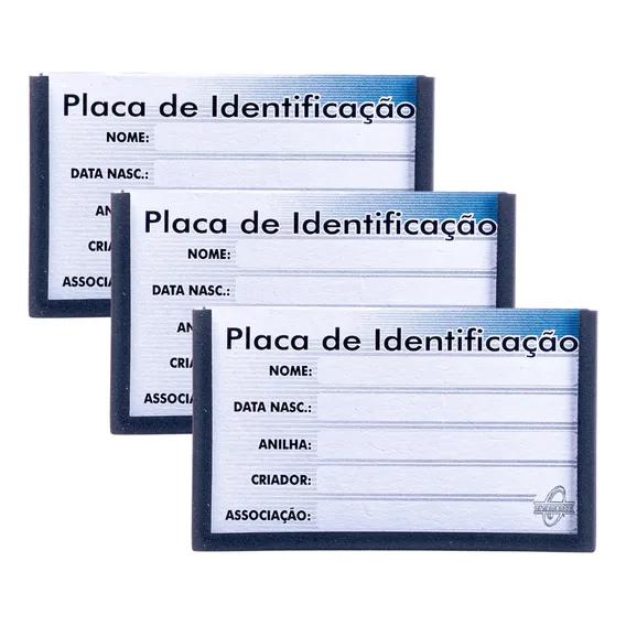 Kit 3 Unidades - Ficha De Identificação - Expositor Foto 1