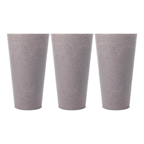 Kit 3 Vasos Aldora Pedra 66cm Terrano Foto 1
