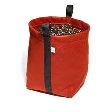 Kit 3 Vasos De Planta Feltro Com Alças 20 Litros Cor Vermelho Foto mini 2