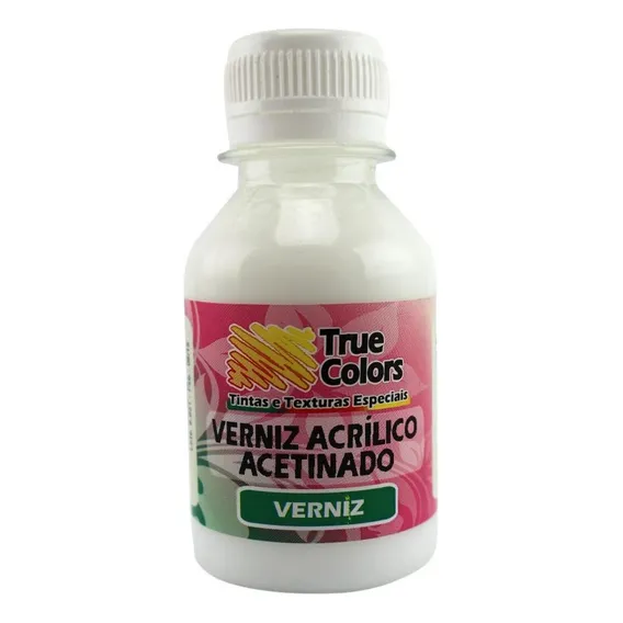 Kit 3 Verniz Acrílico Acetinado 100  True Colors Foto 1