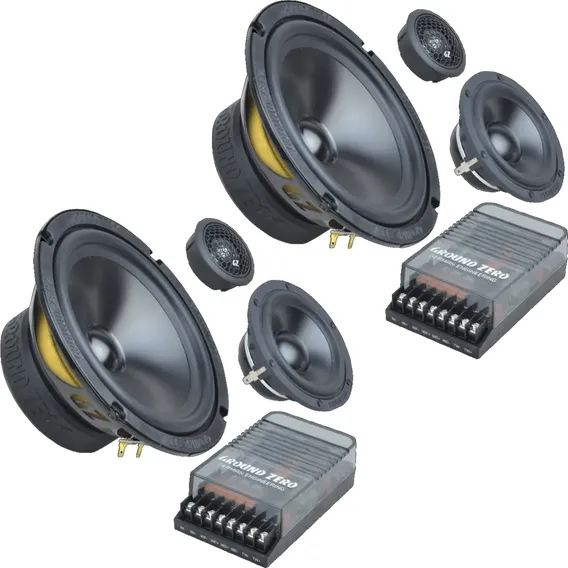 Kit 3 Vias Ground Zero Radioactive 6,5pol 300wrms 3 Ohms Foto 1