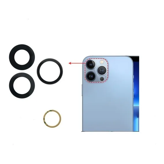 Kit 3 Vidro Lente Câmera CompatĂvel iPhone 13 Pro 13pro Foto 1