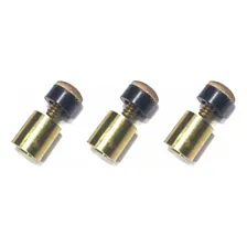 Kit 3 Virolas Metal Sola De Couro 10mm + 3 Giz Platinum Azul Foto mini 2