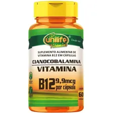 Kit 3 Vitamina B12 Cianocobalamina 180 Caps Vegano Unilife Sabor Kit 3, Sem Sabor Foto mini 4