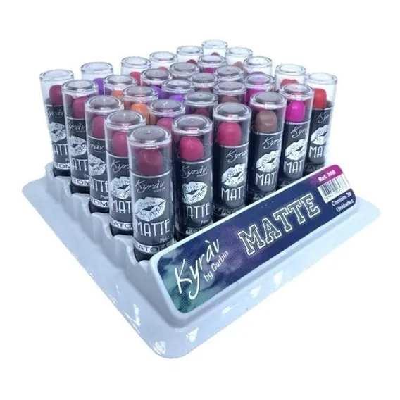 Kit 30 Batons Atacado Batom Matte Kyrav Revenda Maquiagem Foto 1