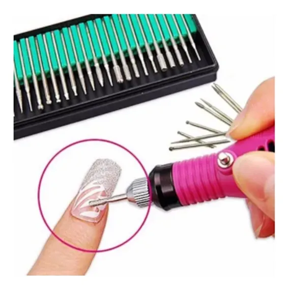 Kit 30 Bits Brocas P Lixa Elétrica Unhas Acrigel Porcelana Foto 1