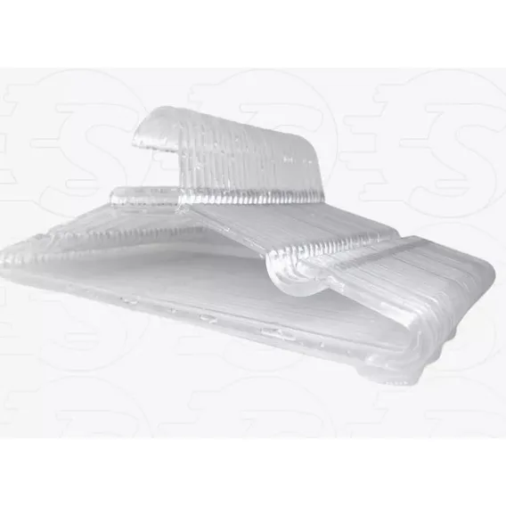 Kit 30 Cabide Acrilico Slim Antideslizante Infantil Transp Foto 1