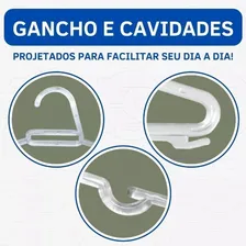 Kit 30 Cabide Acrilico Slim Antideslizante Infantil Transp Foto mini 4