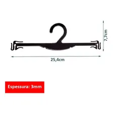 Kit 30 Cabide Para Lingerie AcrÃlico Loja Atacado Cor Preto Foto mini 2