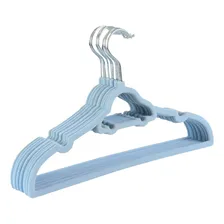 Kit 30 Cabide Veludo Infantil Carrinho Azul Slim Ultrafino Cor Azul-claro Foto mini 1