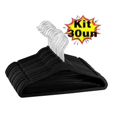 Kit 30 Cabide Veludo Veludo Slim Antideslizante Ultra Fino Foto  mini 1