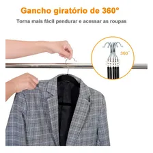 Kit 30 Cabide Veludo Veludo Slim Antideslizante Ultra Fino Foto mini 4