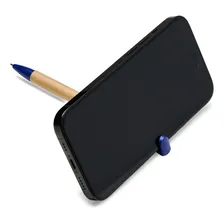 Kit 30 Caneta Ecol贸gica Com Suporte Para Celular Tinta 646 Exterior Cores Variadas Foto mini 3