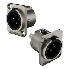 Kit 30 Conector Xlr Macho 3 Polos Wireconex Wc1033 Cor Prateado Foto mini 2