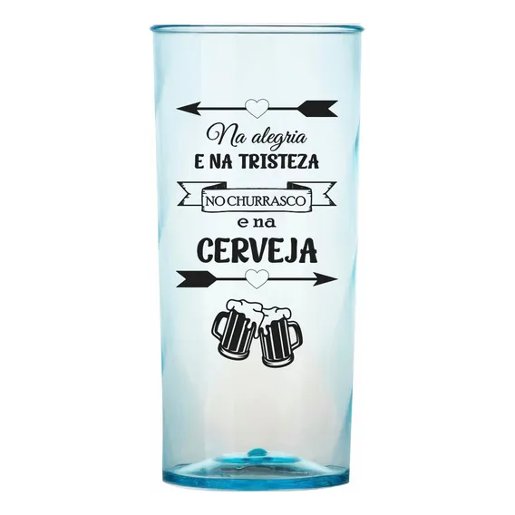 Kit 30 Copos Diamante 400ml Acrílico Personalizados - Aloha Cor Azul Foto 1