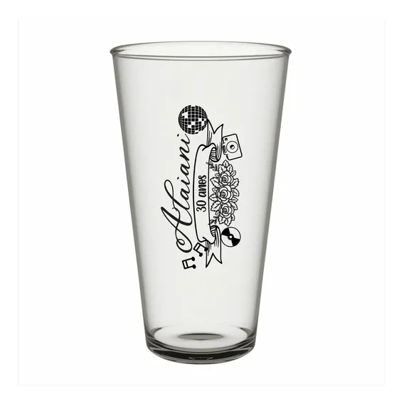 Kit 30 Copos Festa Caldereta 390ml Acrílico Personalizados Cor Cristal Foto 1