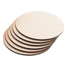 Kit 30 Disco Sousplat Mdf Cru 30cm Laser Bolacha Base Prato Cor Mdf Cru Sem Pintura Disco Circulo Base Mdf Foto mini 4