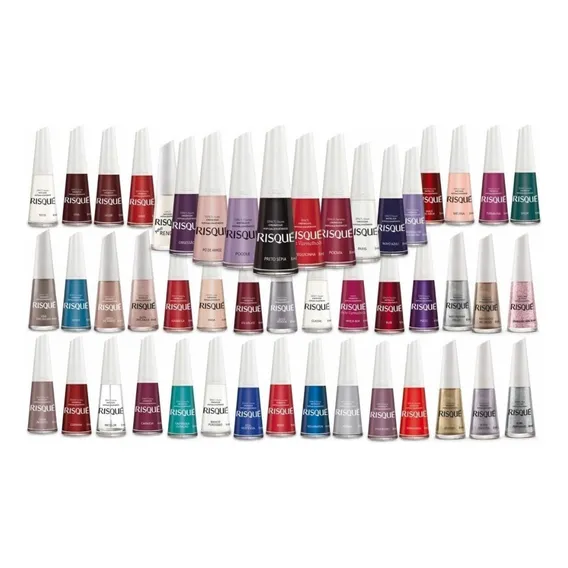 Kit 30 Esmaltes Risqué Hipoalegenicos Atacado Cores Sortidas Foto 1