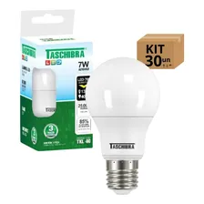 Kit 30 Lâmpadas Bulbo Led Taschibra Tkl E27 7w 6500k Cor da luz Branco-frio Foto  mini 1