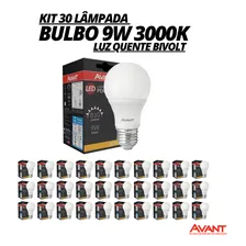 Kit 30 Lâmpada Led Bulbo 9w 3000k Branca-quente Bivolt E27 Foto mini 2