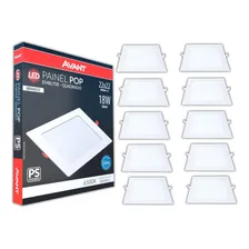 Kit 30 Painel Plafon Led 18w Quadrado Embutir Luminária Estrutura Branco 110v/220v Foto mini 1