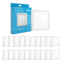 Kit 30 Plafon Sobrepor Quadrado Led 24w Painel Bivolt Estrutura Branco-frio 127/220v Foto mini 1