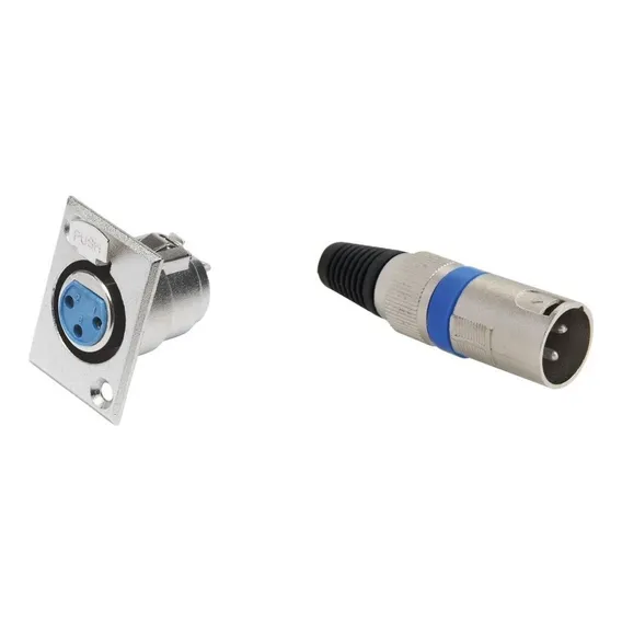 Kit 30 Plug Conector Xlr Cannon Macho/femea Painel Foto 1
